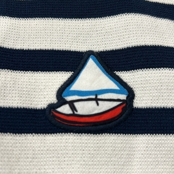 J Crew Long Sleeve Knit Boatneck Top Embroidered NWT - Picture 9 of 11